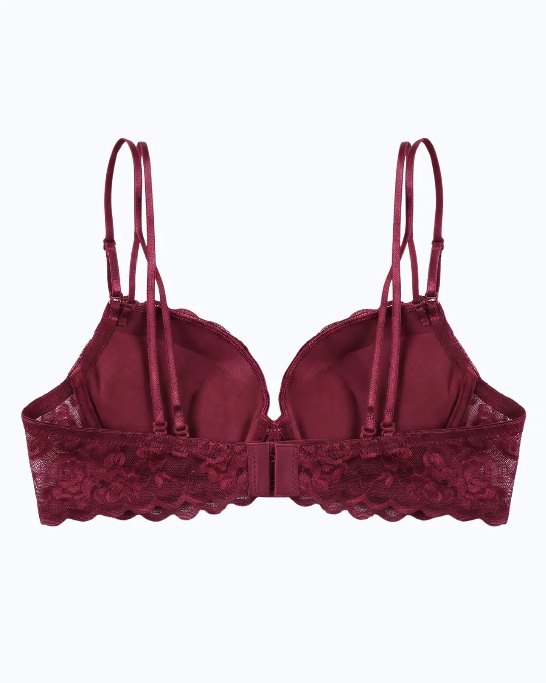 Padded Push-up Bra - Rose - Maroon