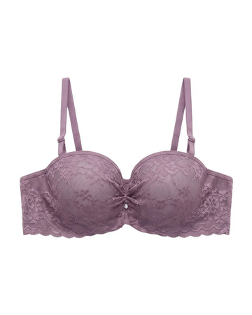 Padded Underwired Push-up Bra - Flowia - Purple
