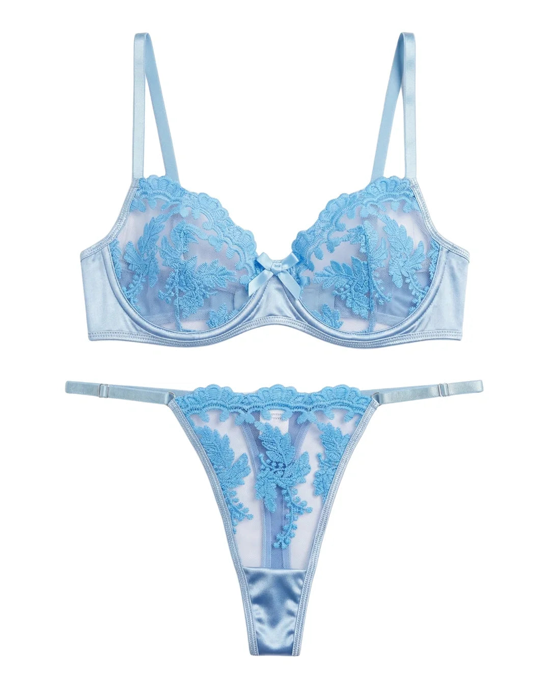 Non Padded Bra Set - Serenade - Blue