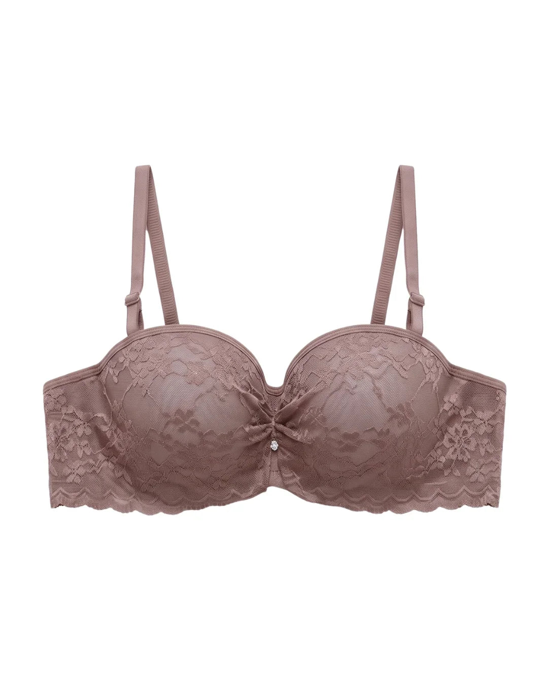 Padded Underwired Push-up Bra - Flowia - Brown