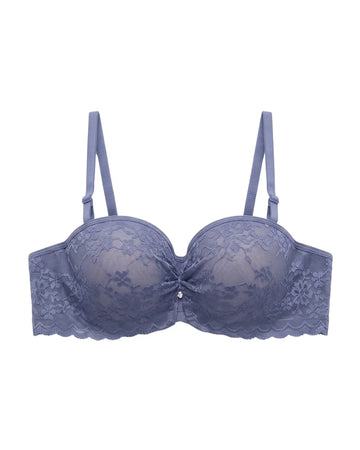 Padded Underwired Push-up Bra - Flowia - Grey