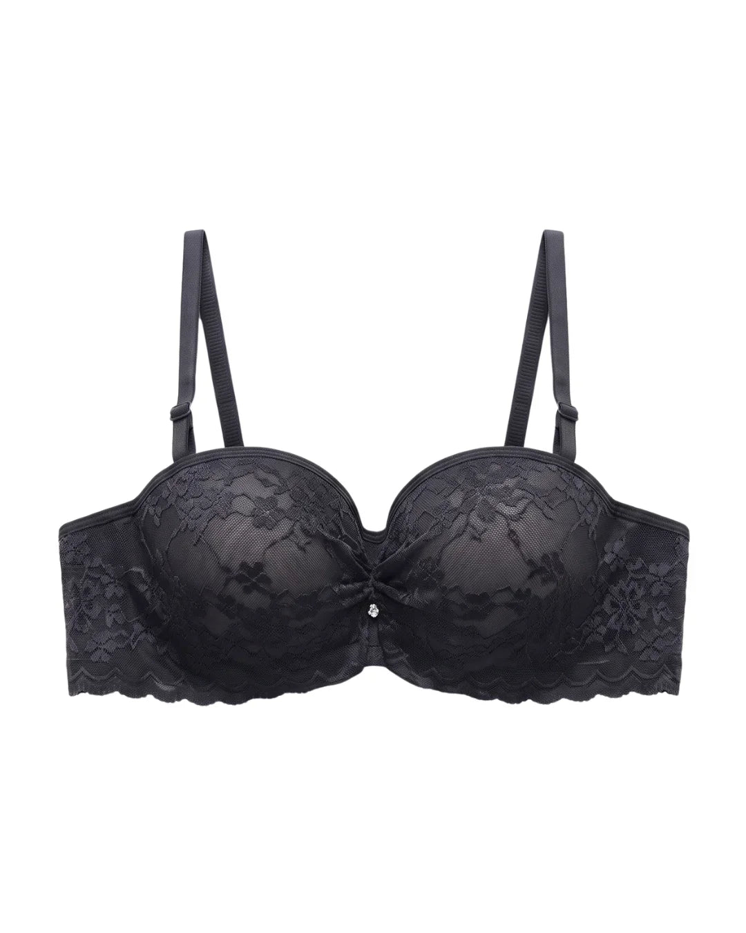 Padded Underwired Push-up Bra - Flowia - Black