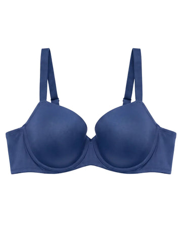 Padded Wired Push-up Bra - Selene - Blue