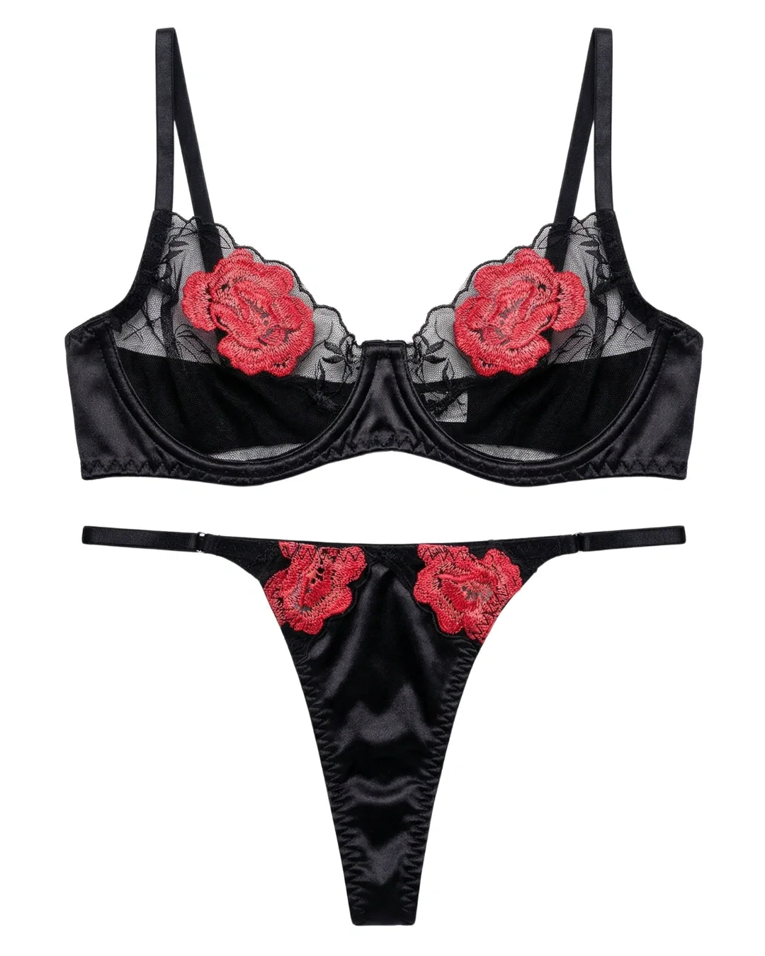 Non Padded Bra Set - Solea - Black
