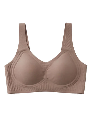 Seamless Padded Bra - Aira - Light Brown