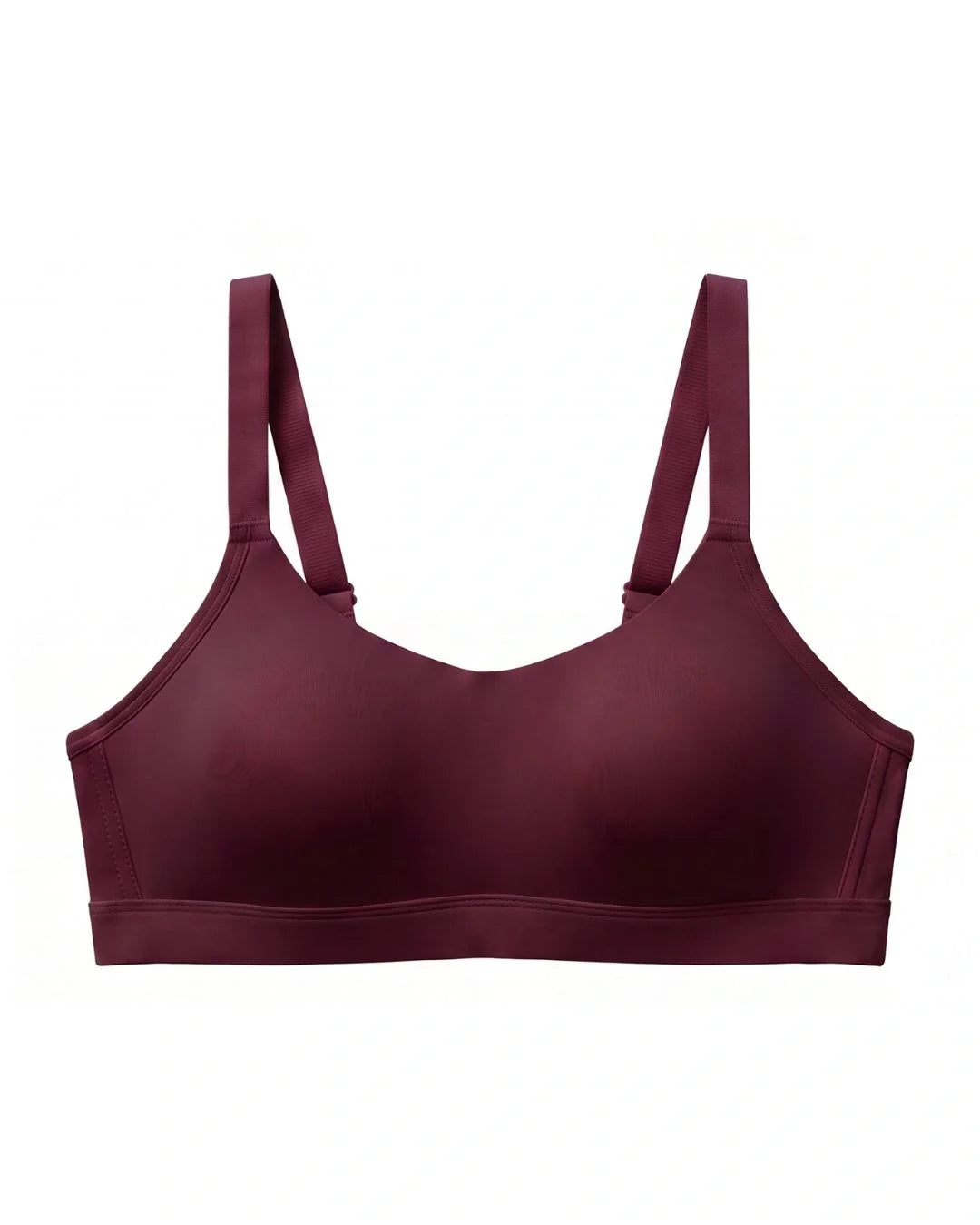 Padded Non Wired T-Shirt Bra - Smooth Fit - Burgundy