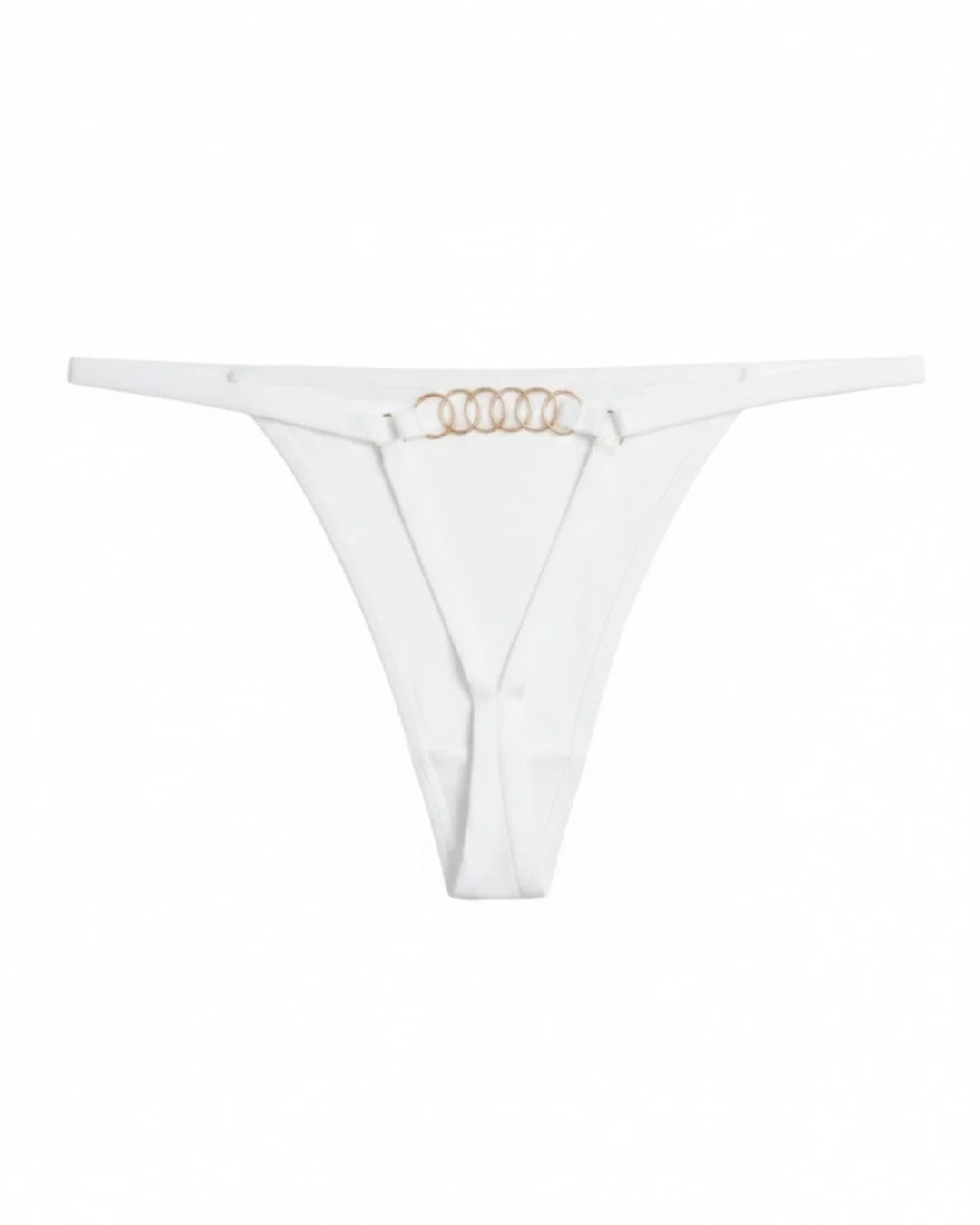 Thong Panty - Luxe Ring - White