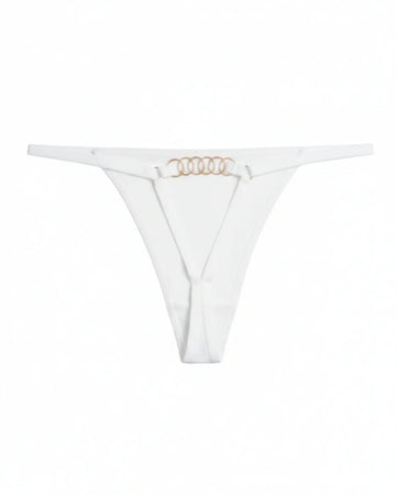 Thong Panty - Luxe Ring - White