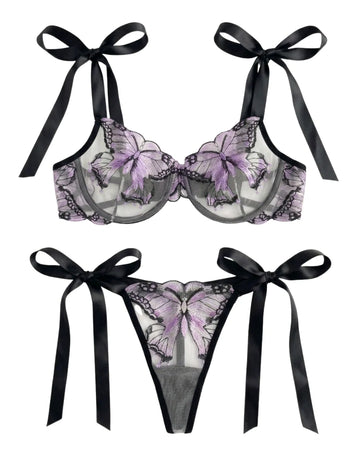 Non Padded Bra Set - Orlisse - Purple