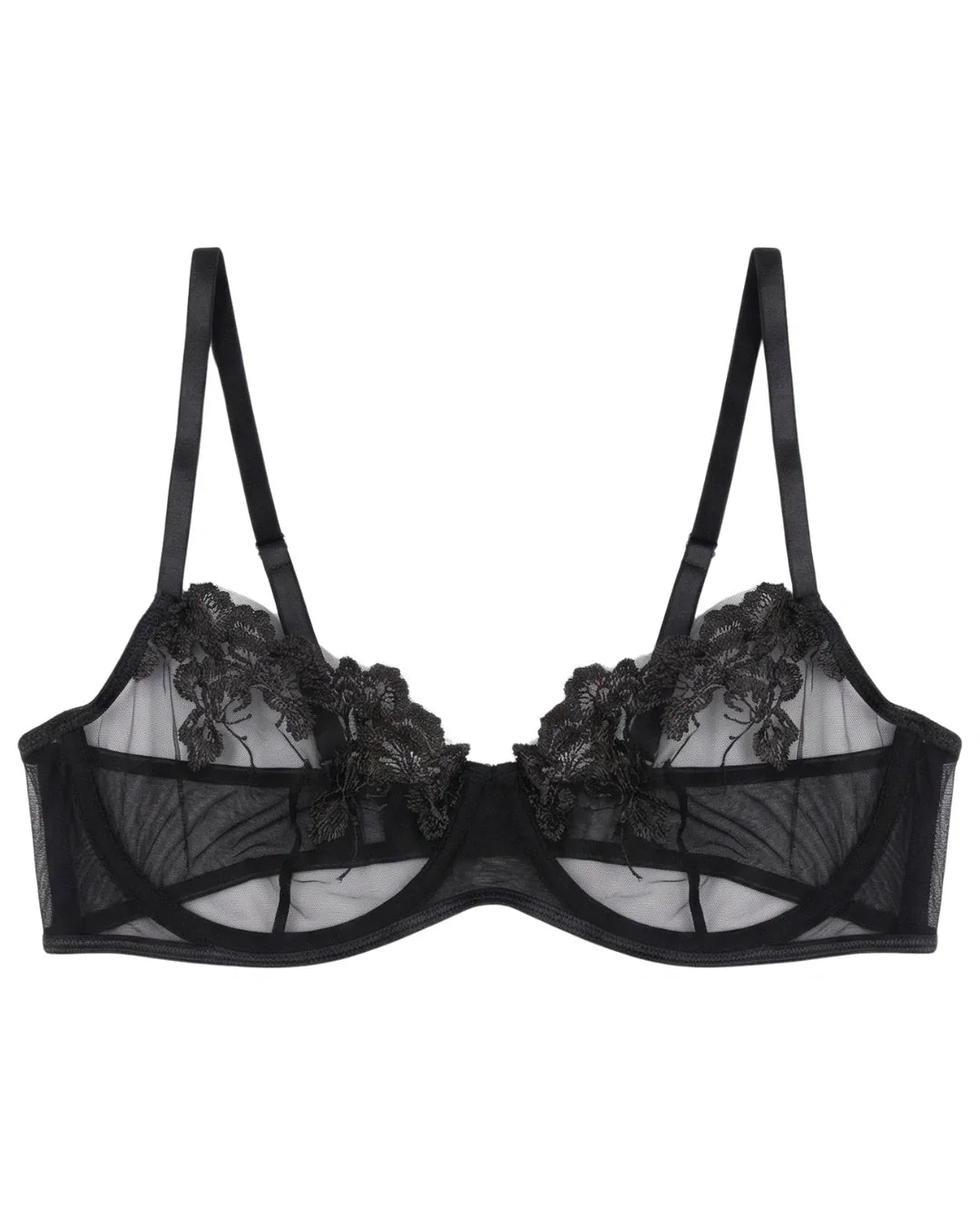 Non Padded Bra Set - Noir Whisper - Black