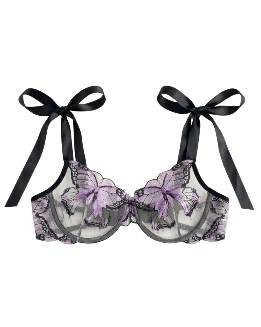 Non Padded Bra Set - Orlisse - Purple