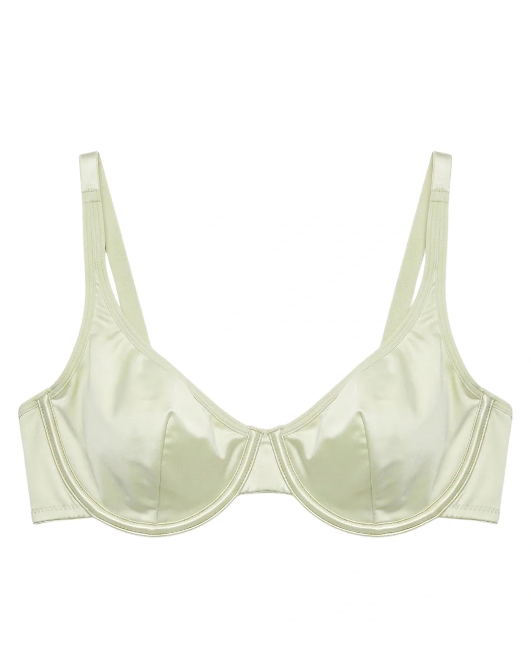 Non-Padded Bra Set -  Camille - Soft Green