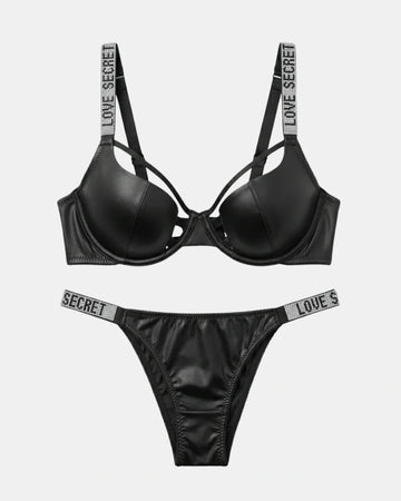 Non Padded Underwire Bra Set - True Fit - Black