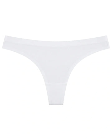 Seamless Thong  - Scarlet - White