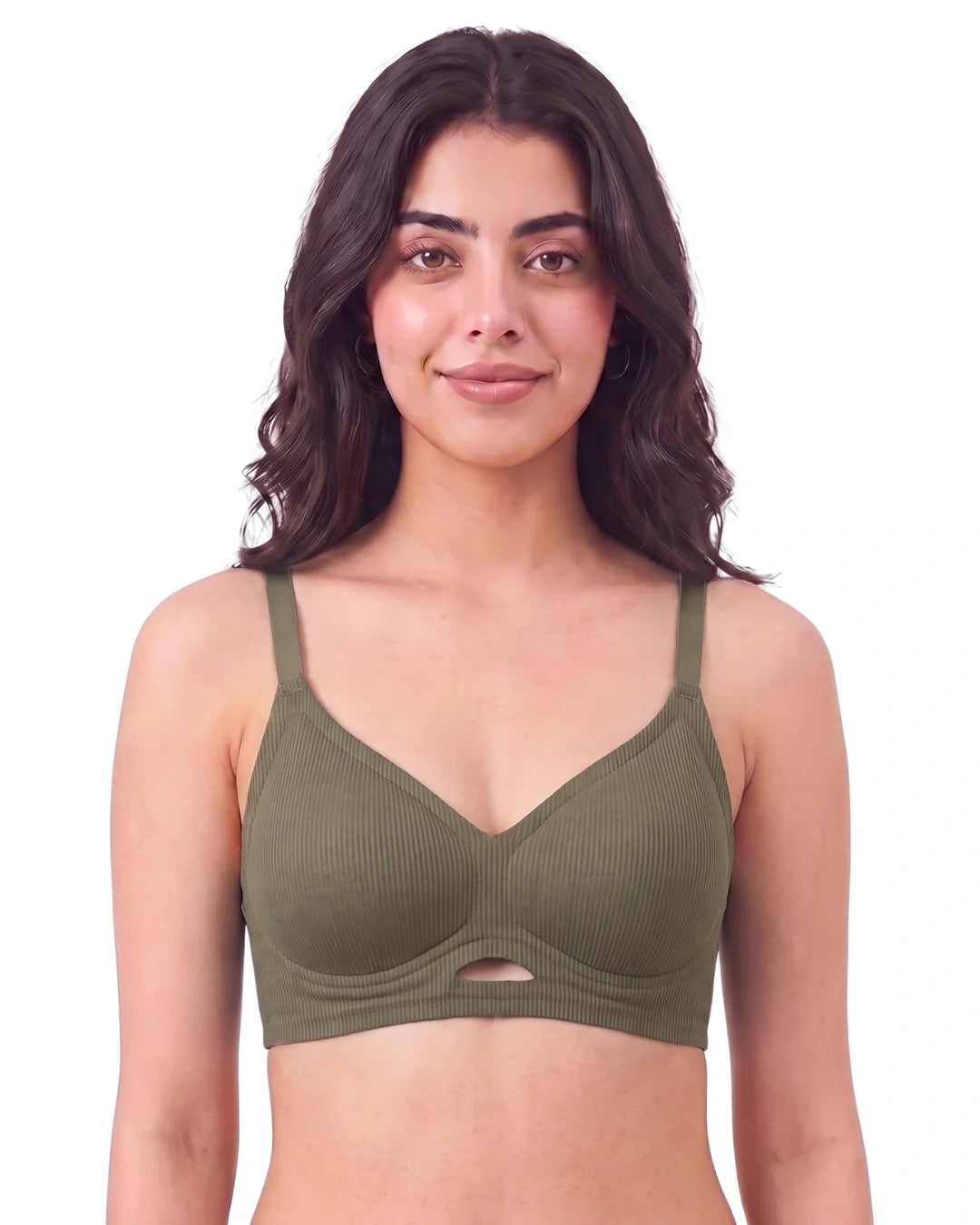 Seamless Padded Bra - Vinoa - Olive Green