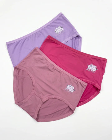 Pack Of 3 Brief Panty - Flower