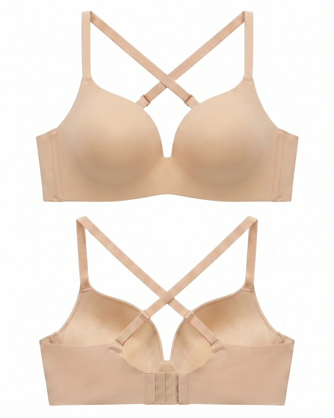 Seamless Non Wired Pushup T-Shirt Bra - Lisa - Skin