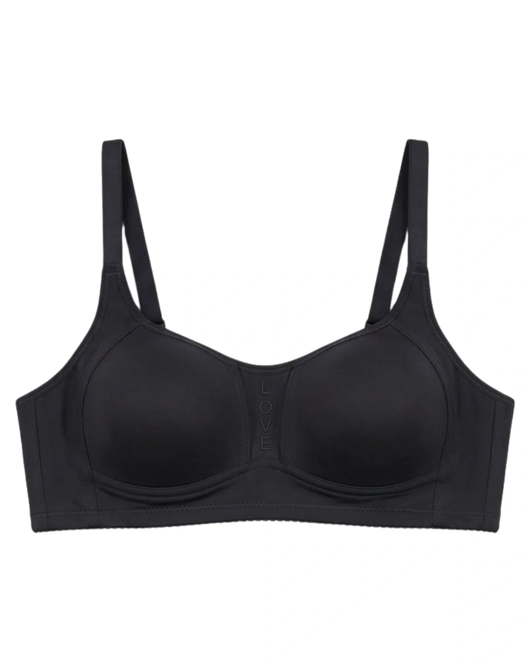 Light Padded Non-Wired T-Shirt Bra - Leo - Black