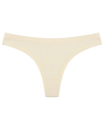 Seamless Thong  - Scarlet - Cream