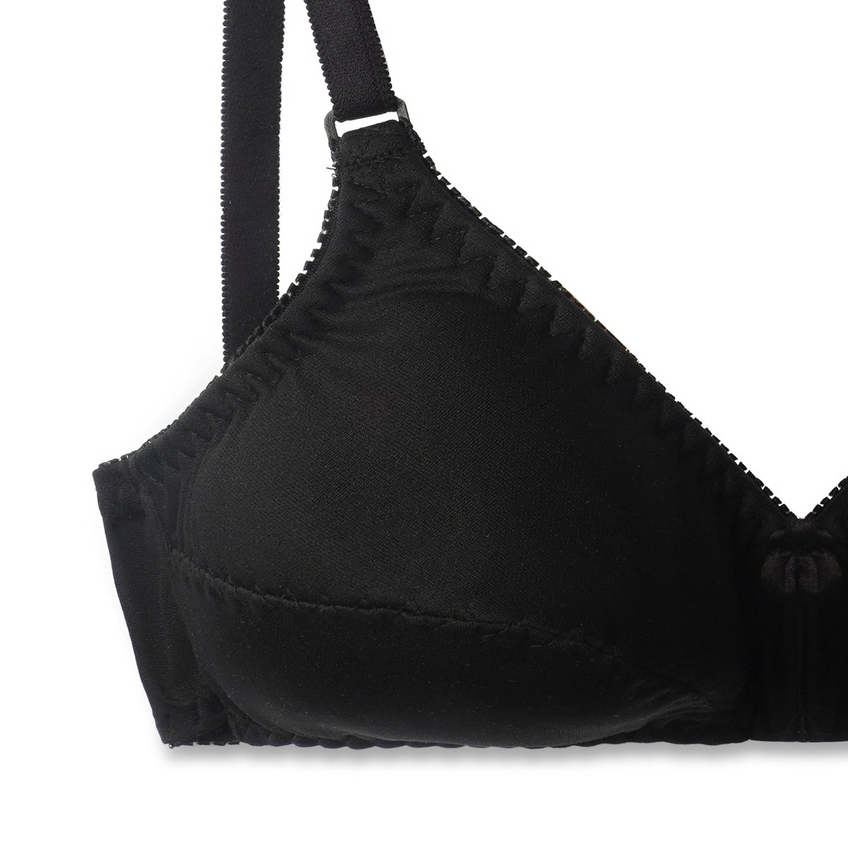 Padded Luxe Single Padded Wireless Bra Black
