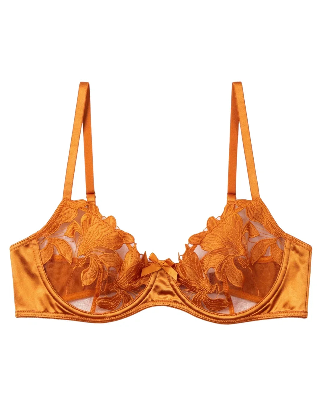 Non Padded Bra Set - Petal Luxe - Rust