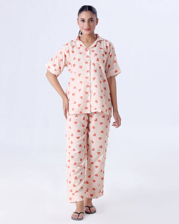 Summer Pajama Suit - Love Hearts