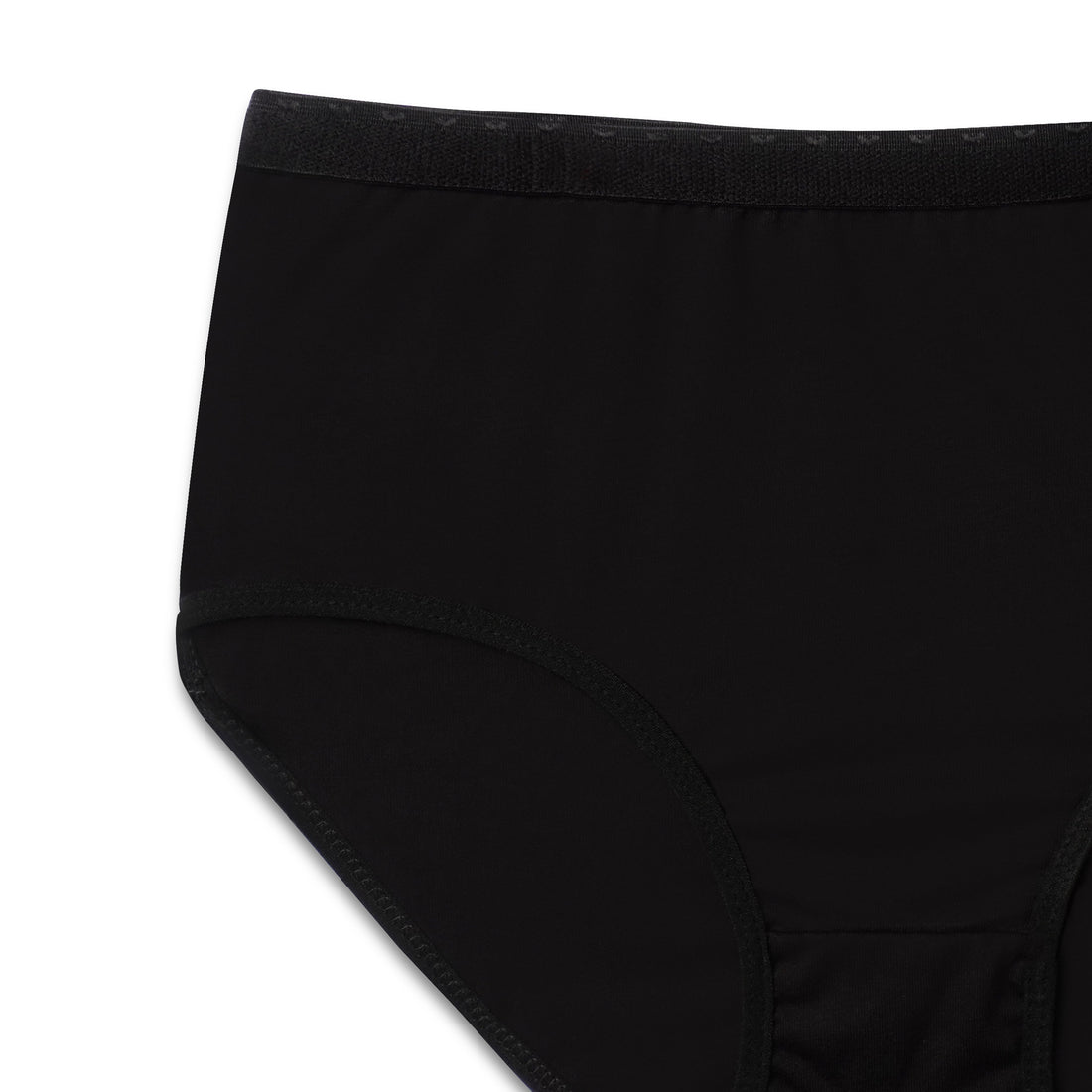 High Waist Control Soft Cotton Panty Black