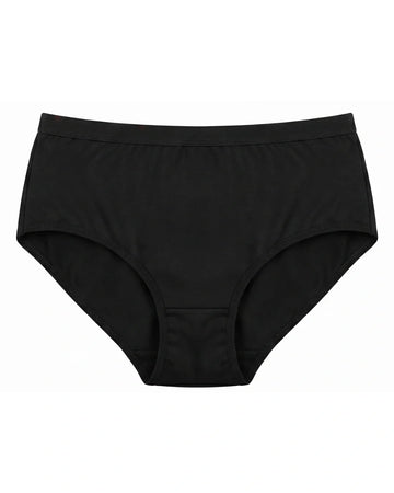 Noir Soft Cotton Panty - Black