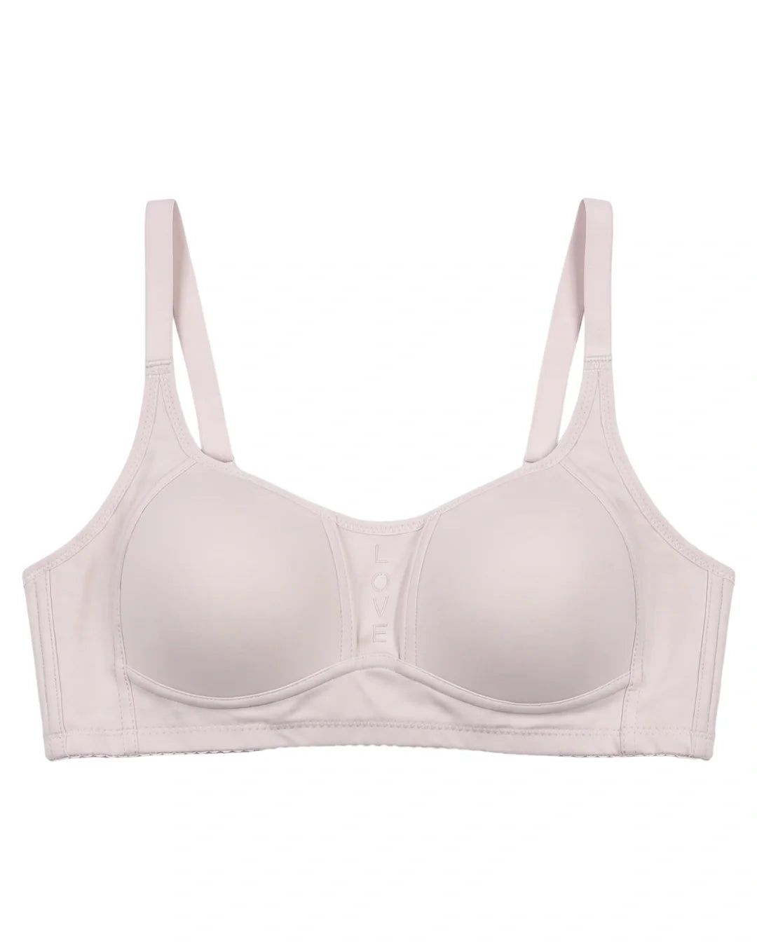 Light Padded Non-Wired T-Shirt Bra - Leo - Ash White