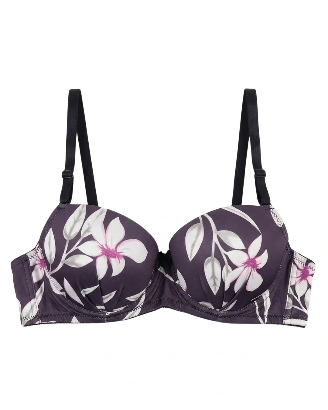Padded Bra Set - Midnight Petal - Black