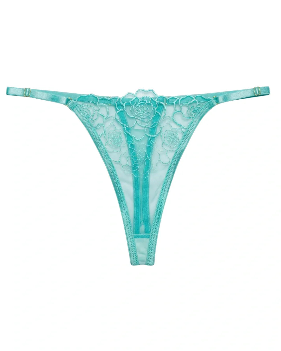 Non Padded Bra Set - Rose Veil - Aqua
