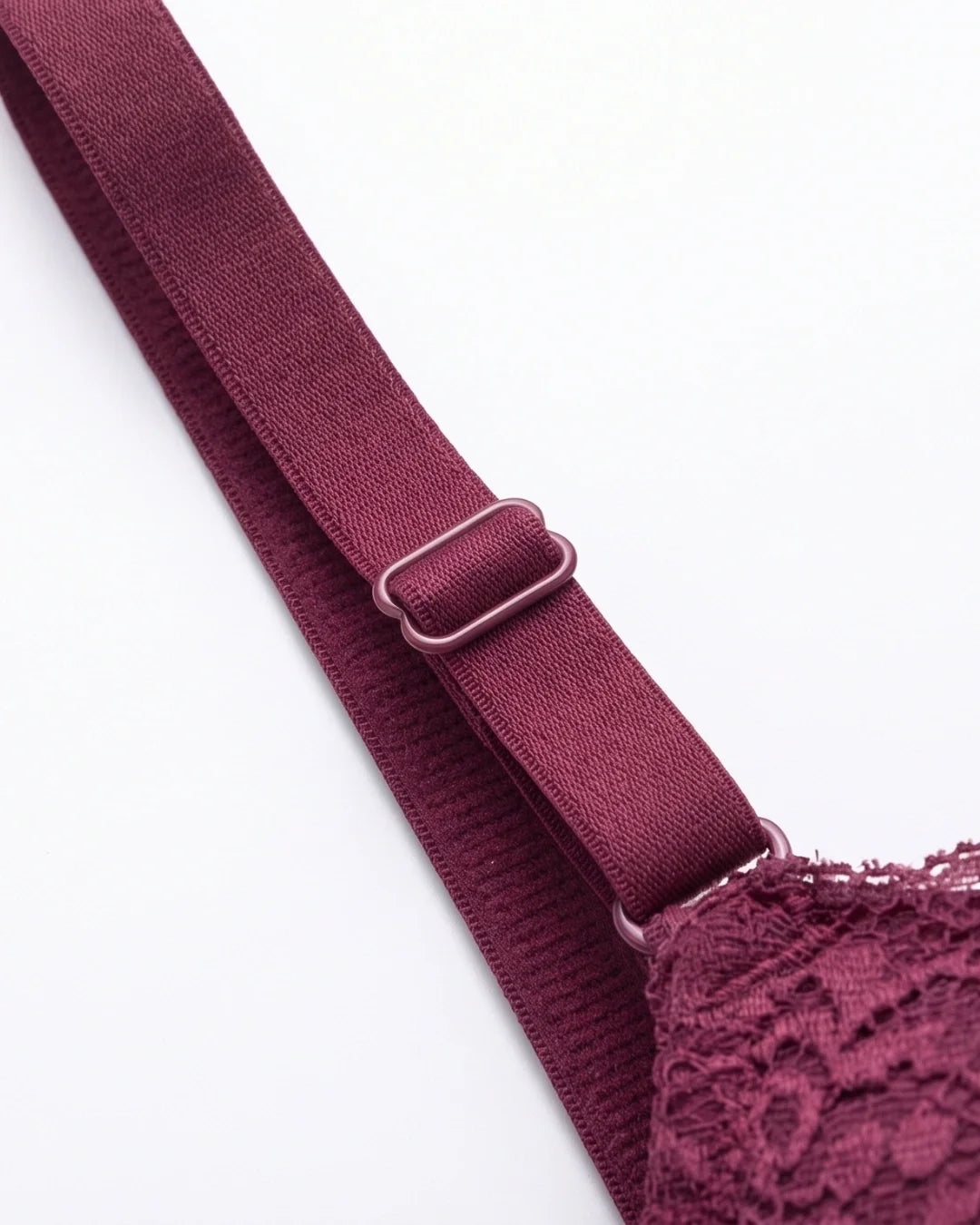 Plus Size Padded Bra - Softessa - Burgundy