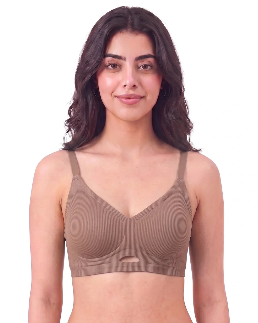 Seamless Padded Bra - Vinoa - Brown