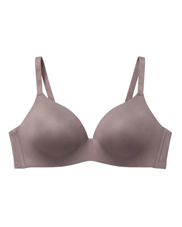 Non Wired Single Padded T-Shirt Bra - Elle - Burgundy