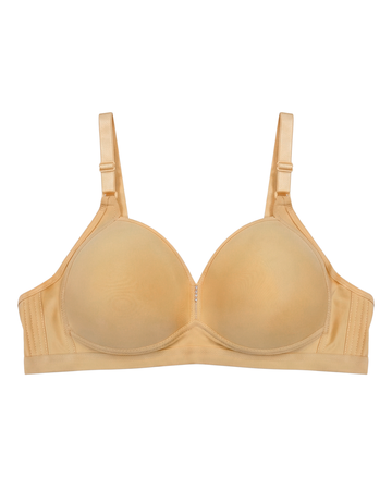 Plus Size Non-Wired Padded T-Shirt Bra - Pastel - Skin