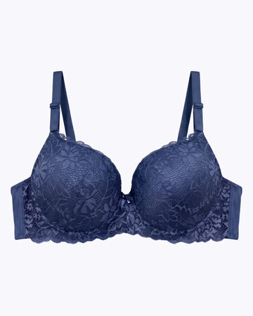 Plus Size Padded Bra - Softessa - Blue