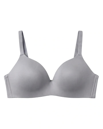 Non Wired Single Padded T-Shirt Bra - Elle - Grey