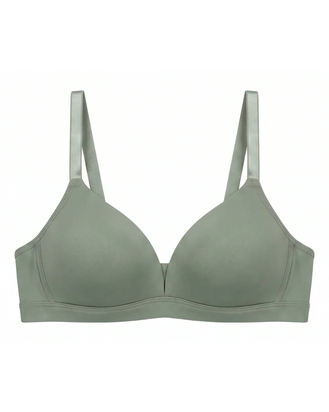 Light Padded Non-Wired T-Shirt Bra - Millie - Olive
