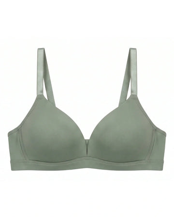 Light Padded Non-Wired T-Shirt Bra - Millie - Olive