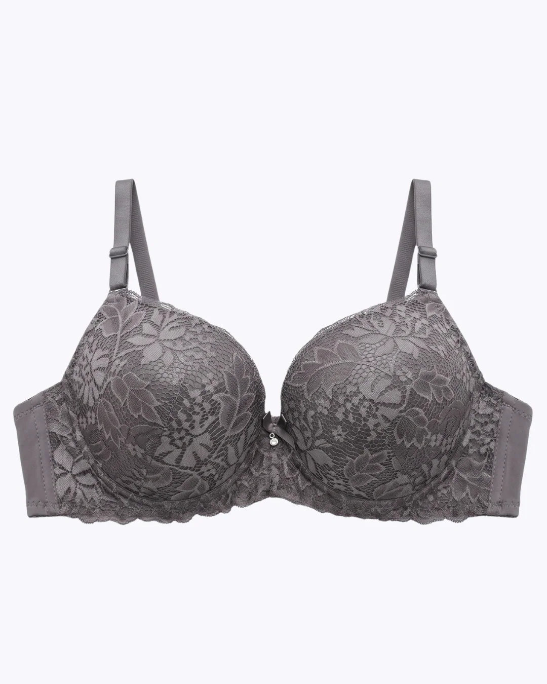 Plus Size Padded Bra - Softessa - Charcoal