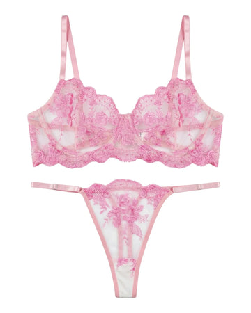 Non Padded Bra Set - Truffle - Pink