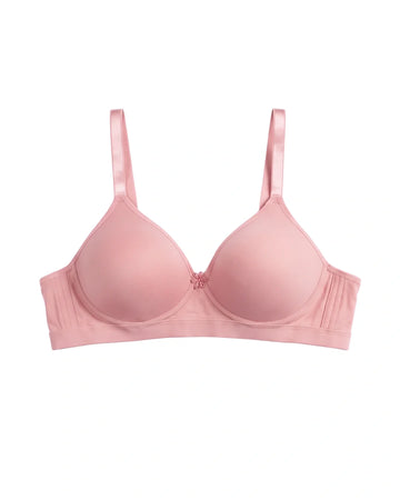 Padded Wired Bra - Moss - Pink