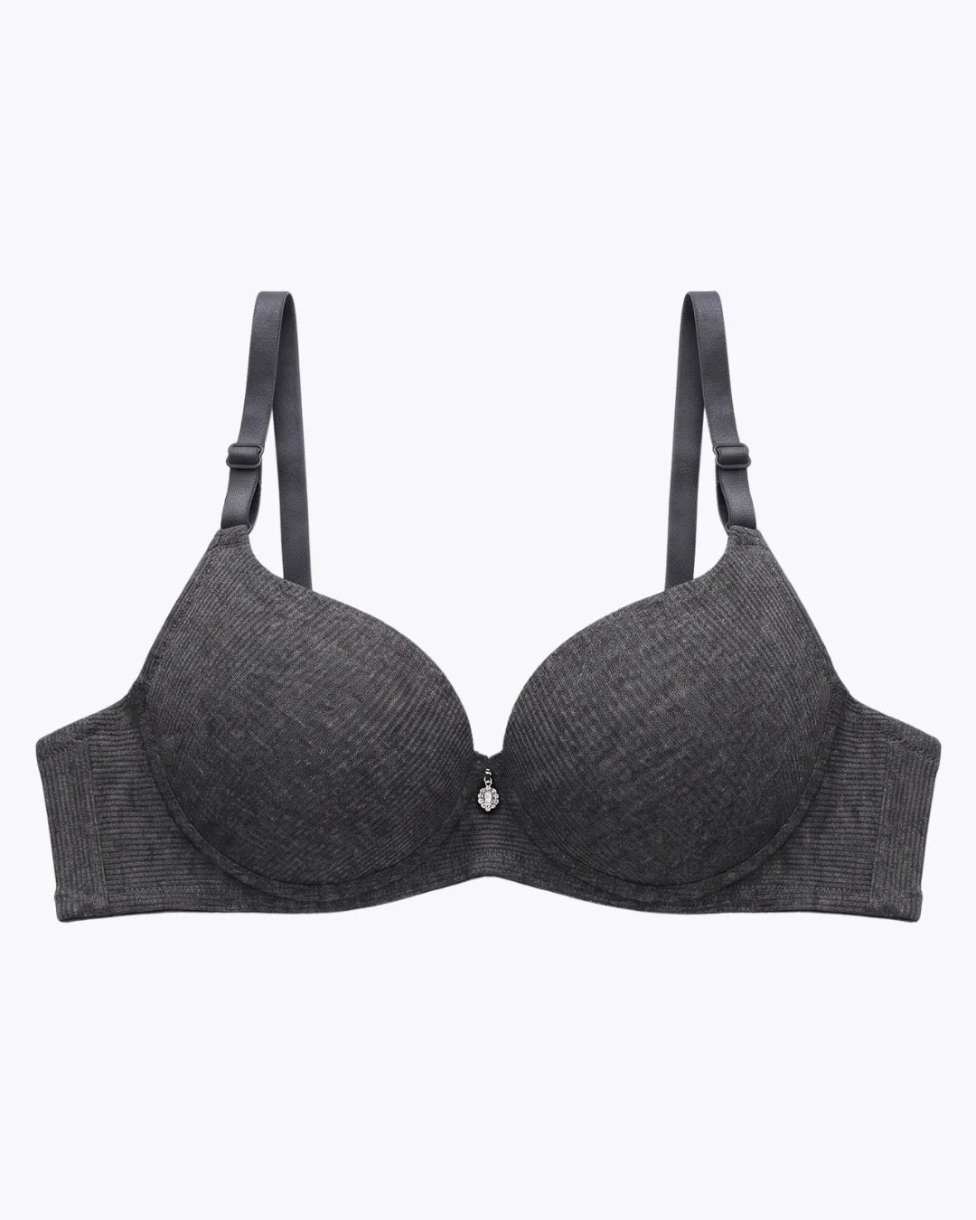 Padded Push-up Bra - Elva - Charcoal