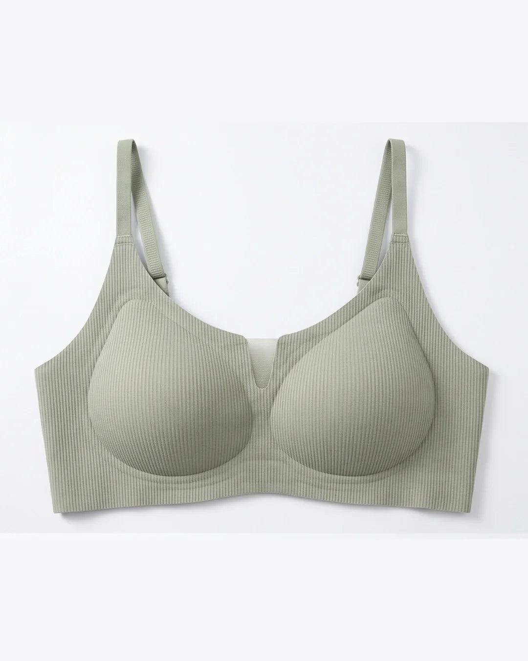 Padded Seamless Curve Bra - Olive Green