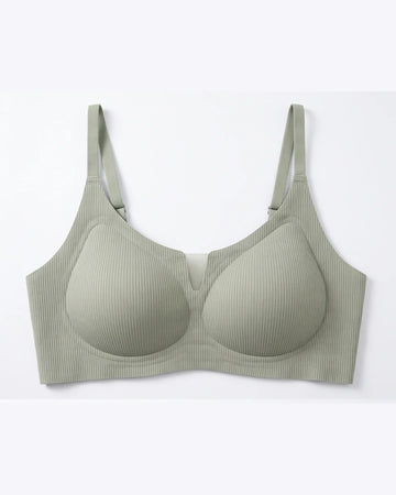 Padded Seamless Curve Bra - Olive Green