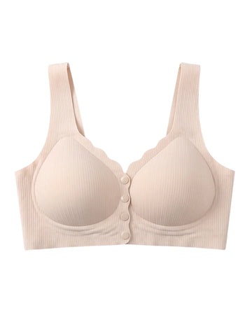 Front-Button Bra - Zova - Skin
