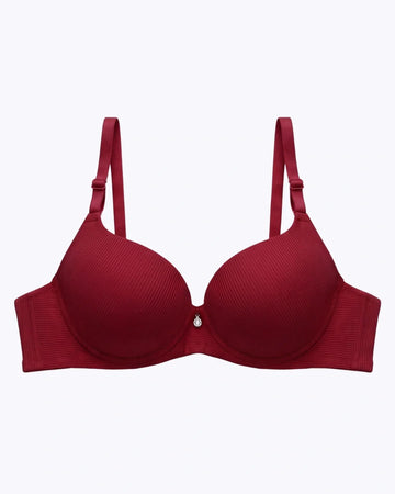 Padded Push-up Bra - Elva - Maroon