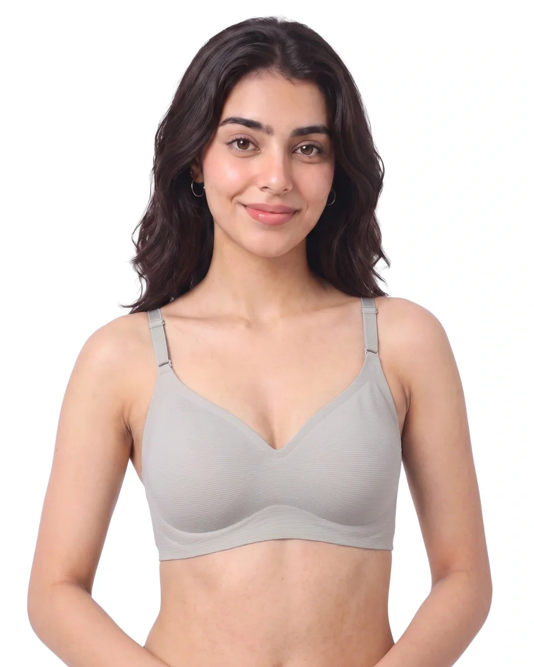 Seamless Padded Bra - Zavia - Grey