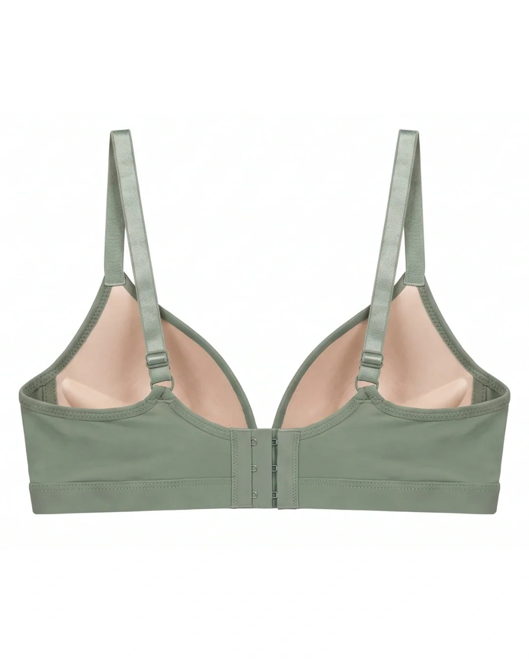 Light Padded Non-Wired T-Shirt Bra - Millie - Olive