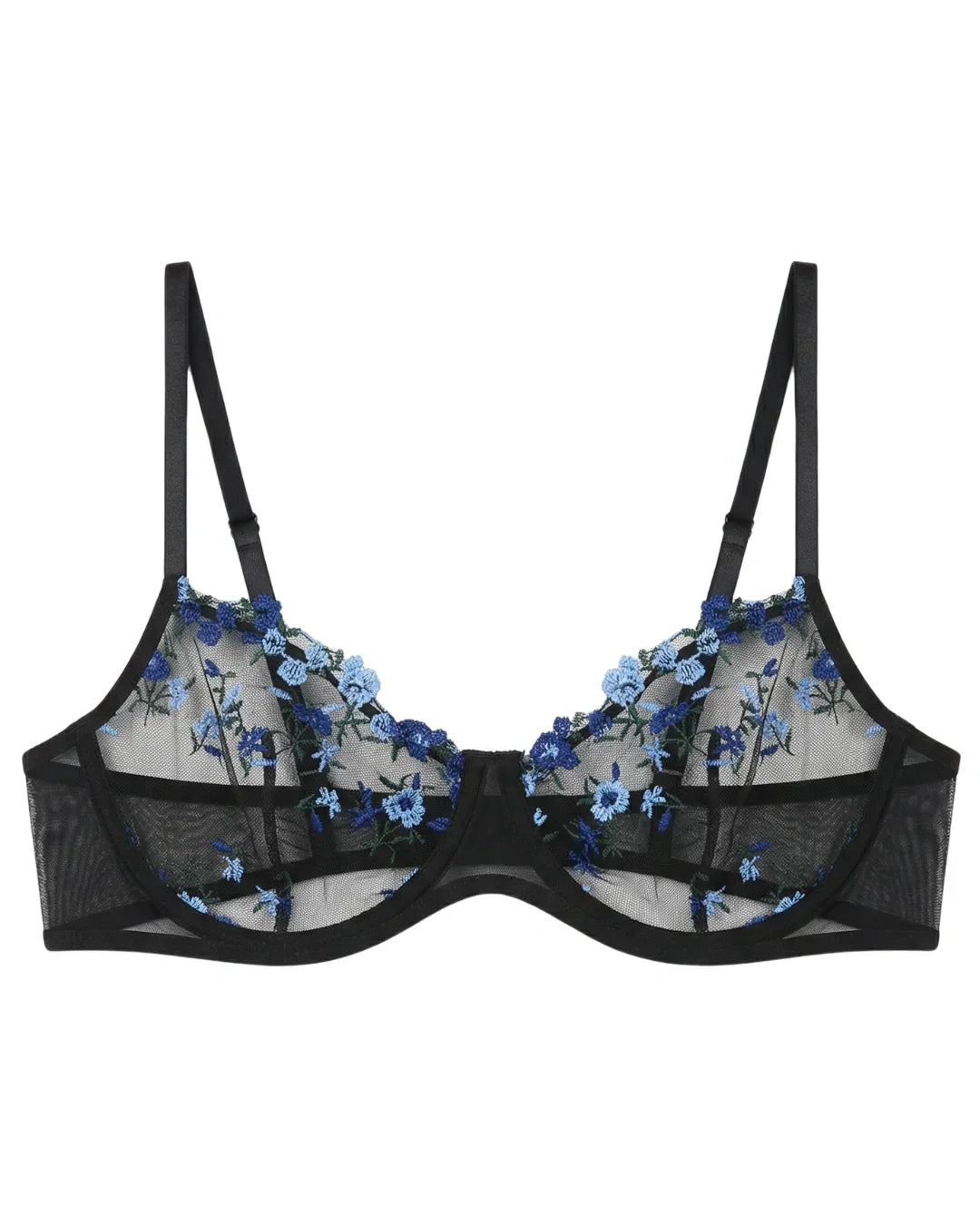 Non Padded Bra Set - Rosy Aura - Black